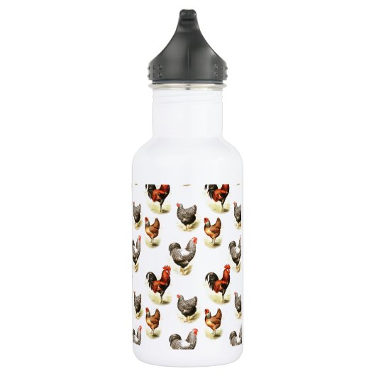 Landhühnermuster Trinkflasche (Rechts)