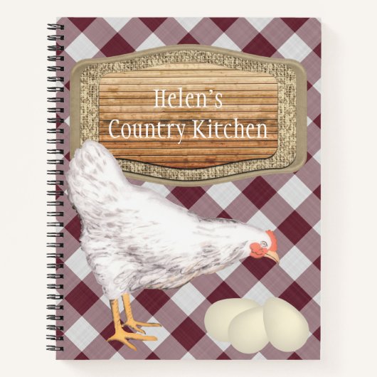 Landhühnerrezept Notizblock (Vorderseite)