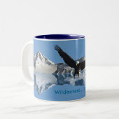 Landing Bald Eagle Wildlife Fans Trinkbehälter Zweifarbige Tasse (Vorderseite Links)