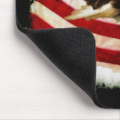 Landing Bald Eagles & U.S. Flag Patriotic Mousemat Mousepad (Ecke)