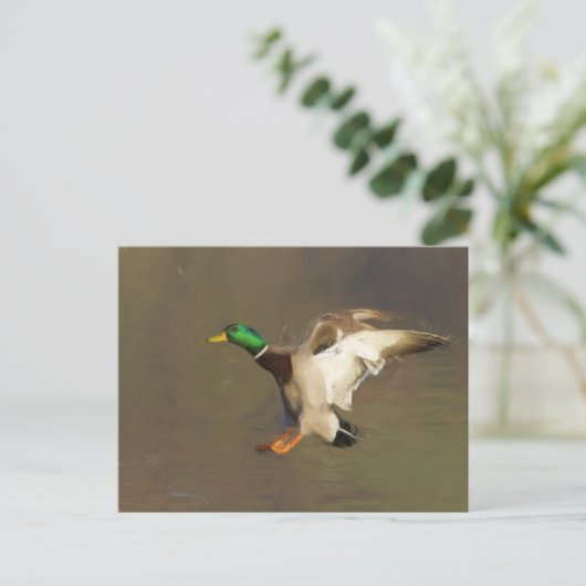 Landing Drake Postkarte (Stehend Vorderseite)