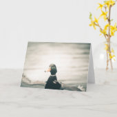 Landing Duck Nature Foto Card Karte (Gelbe Blume)