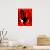 Landing Eagle Poster Print - Red Eagle Poster (Küche)