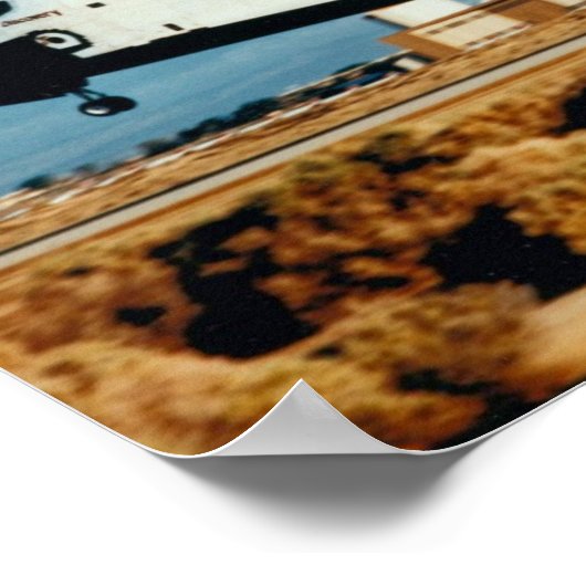 Landing of Space Shuttle Discovery (STS-31) Poster (Ecke)