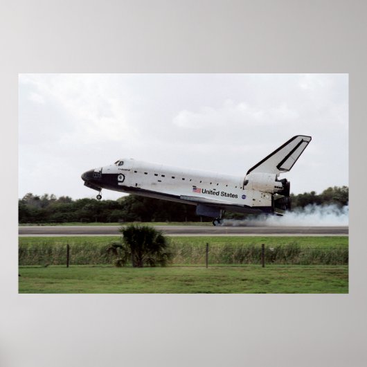 Landing of Space Shuttle Endeavour (STS-108) Poster (Vorne)
