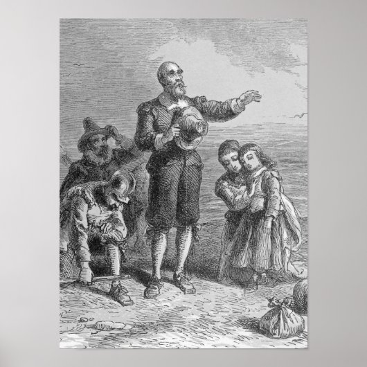 Landing of the Pilgrims, 1620 Poster (Vorne)
