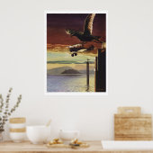 "Landing Patterns" Wasserfarbenkunst Poster (Küche)