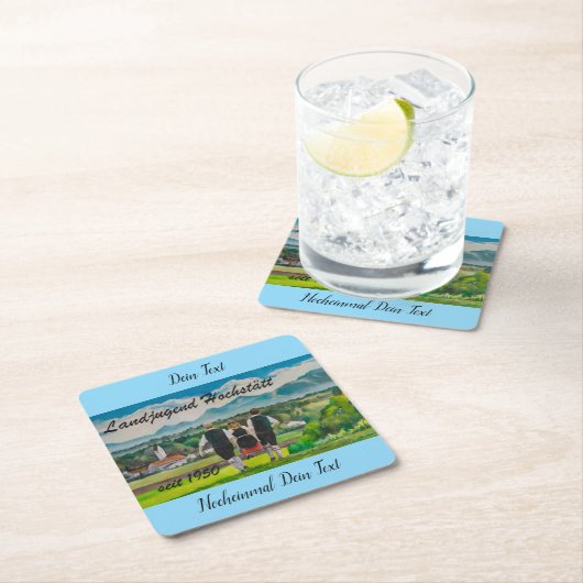 Landjugendfest Rechteckiger Pappuntersetzer (Vor Ort)