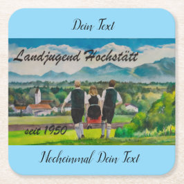 Landjugendfest Rechteckiger Pappuntersetzer