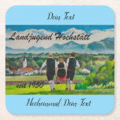 Landjugendfest Rechteckiger Pappuntersetzer (Vorderseite)