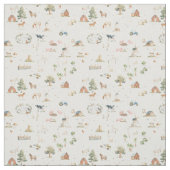 Landkarte Bauerndorf Landschaft Baumschule Stoff (Muster)