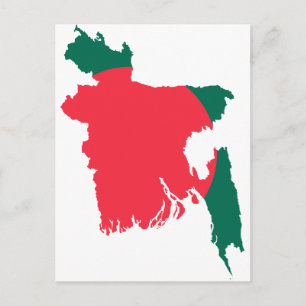 Landkarte BD Bangladesch Postkarte