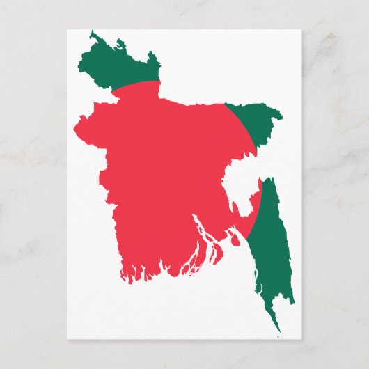 Landkarte BD Bangladesch Postkarte (Vorderseite)