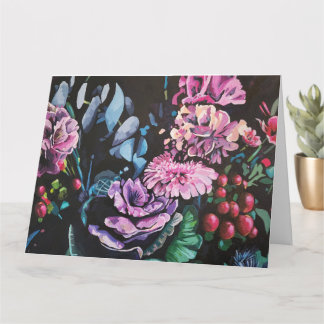 Landkarte Blumen Grußkarte gefaltet Karte