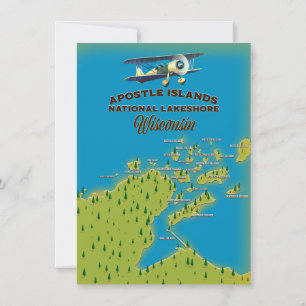 Landkarte der Apostelinseln Einladung