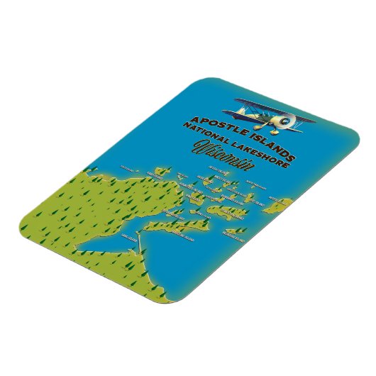Landkarte der Apostelinseln Magnet (Linke Seite)