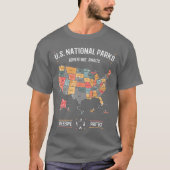Landkarte der USA Schutz Wandern T-Shirt (Vorderseite)