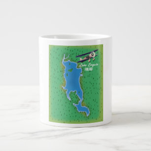 Landkarte des Enginer Sees Finnland Jumbo-Tasse