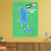 Landkarte des Enginer Sees Finnland Leinwanddruck (Insitu (Wohnzimmer))