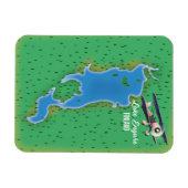 Landkarte des Enginer Sees Finnland Magnet (Horizontal)