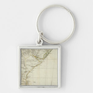 Landkarte des Südamerika-Teils Schlüsselanhänger