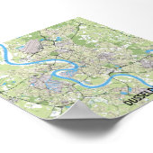 Landkarte Dusseldorf Poster (Ecke)