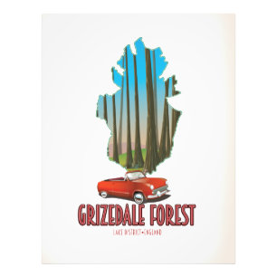Landkarte für den Landkreis Grizdale Fotodruck