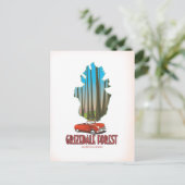 Landkarte für den Landkreis Grizdale Postkarte (Stehend Vorderseite)