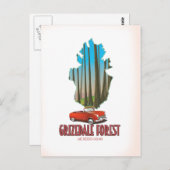 Landkarte für den Landkreis Grizdale Postkarte (Vorne/Hinten)