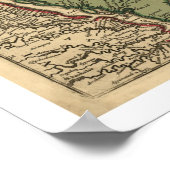 Landkarte Neuengland - 1685 Poster (Ecke)