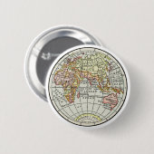 Landkarte Ost-Hemisphäre Globe Travel Art Button (Vorne & Hinten)