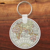 Landkarte Ost-Hemisphäre Globe Travel Art Schlüsselanhänger (Vorderseite)