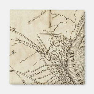 Landkarte Philadelphia Magnet