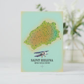 Landkarte Saint Helena British Overseas Territory (Stehend Vorderseite)