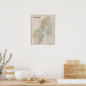 Landkarte Schwedens Poster (Küche)