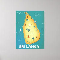 Landkarte Sri Lankas