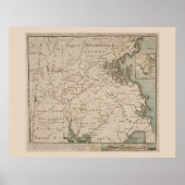 Landkarte von Boston und Umgebung 1775 Poster (Vorne)