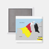 Landkarte von Brunei Magnet (Vorderseite/Rückseite)