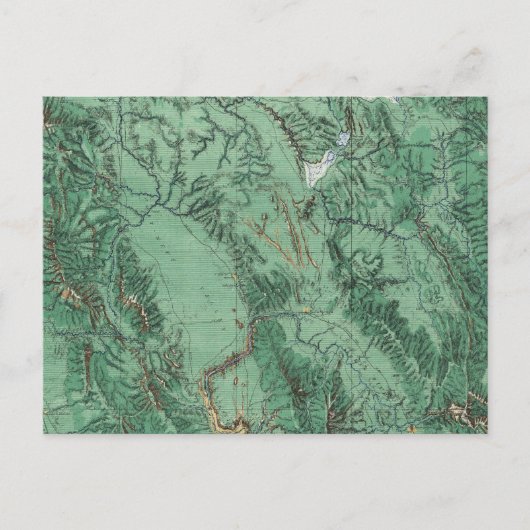 Landkarte von Idaho Postkarte (Vorderseite)