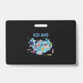 Landkarte von Island Ausweis (Rückseite)