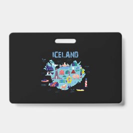 Landkarte von Island Ausweis