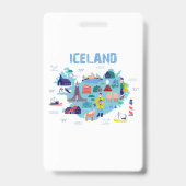 Landkarte von Island Ausweis (Rückseite)