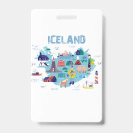 Landkarte von Island Ausweis