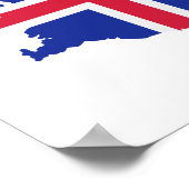 Landkarte von Island Poster (Ecke)