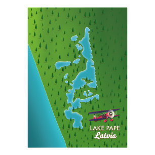 Landkarte von Papa Lettland Fotodruck