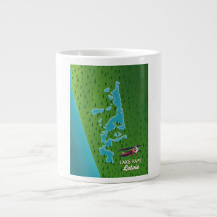 Landkarte von Papa Lettland Jumbo-Tasse