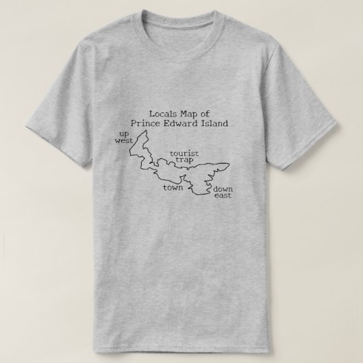 Landkarte von Prince Edward Island T-Shirt (Design vorne)