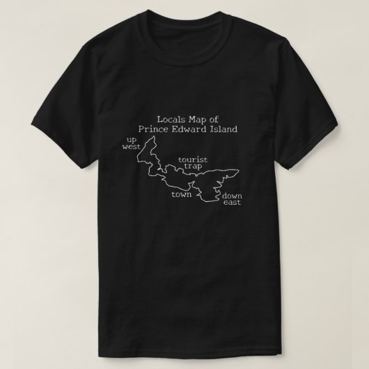 Landkarte von Prince Edward Island T-Shirt (Design vorne)