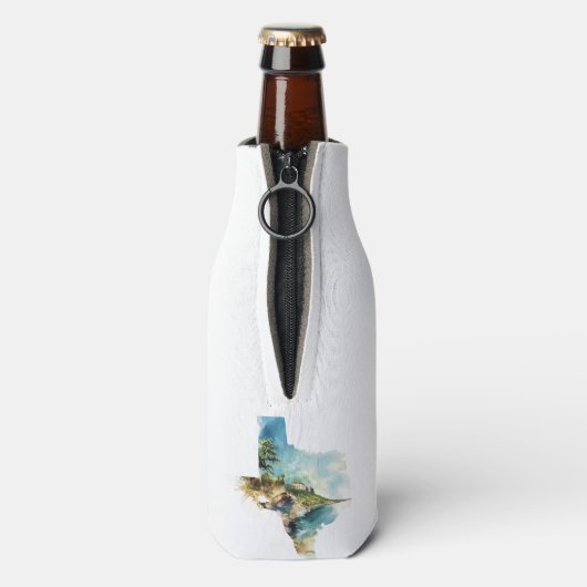 Landkarte von Texas Cowgirl Junggeselinnen-Abschie Flaschenkühler (Flasche Rückseite)