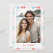 Landkarte von Tropical Mexico Hochzeit in Urlaubso Save The Date (Rückseite)